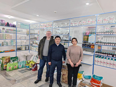 Открытие третьей ветеринарной аптеки с продукцией ООО "БЕЛЭКОТЕХНИКА" в Республике Казахстан